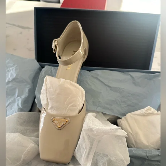 Prada leather pumps ballerinas ivory 38 - Picture 3 of 9